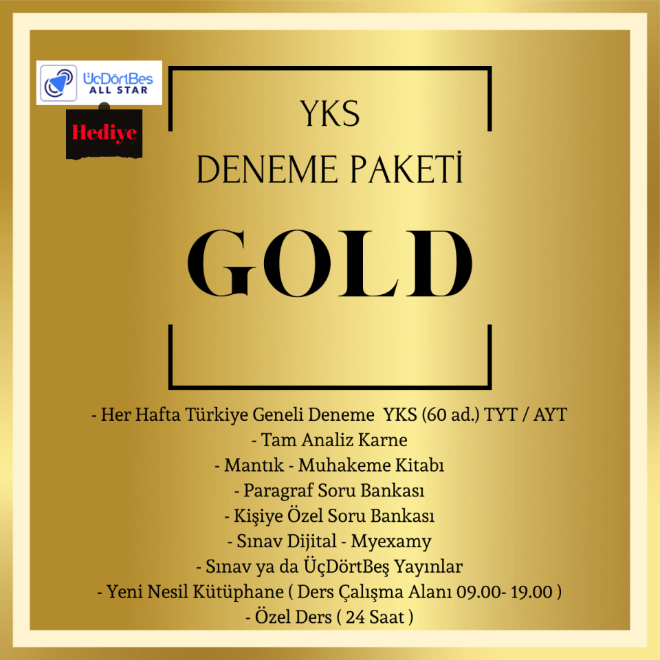 Gold YKS Deneme Paketi