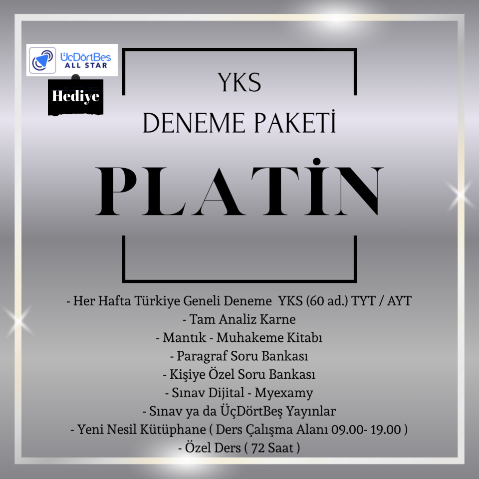 Platin YKS Deneme Paketi