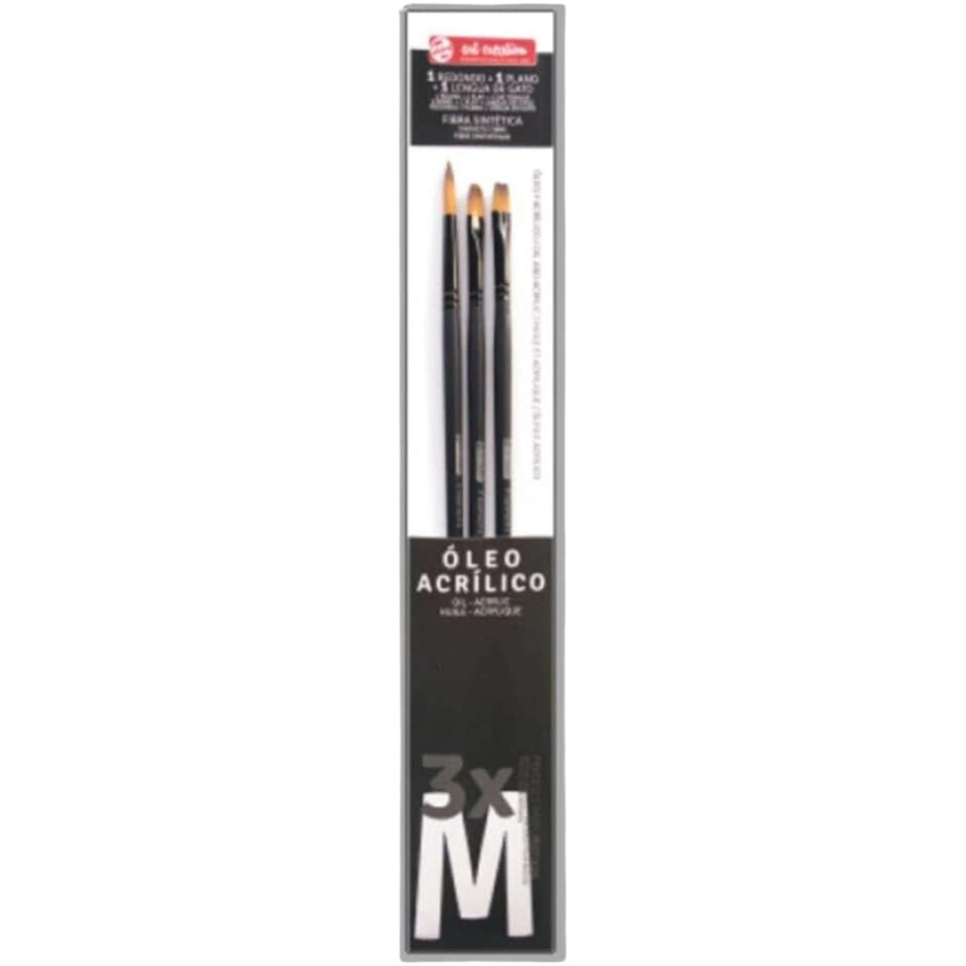 Art Creatıon 3'Lü Yağlı/Akrlik Fırça Seti (Orta) - M