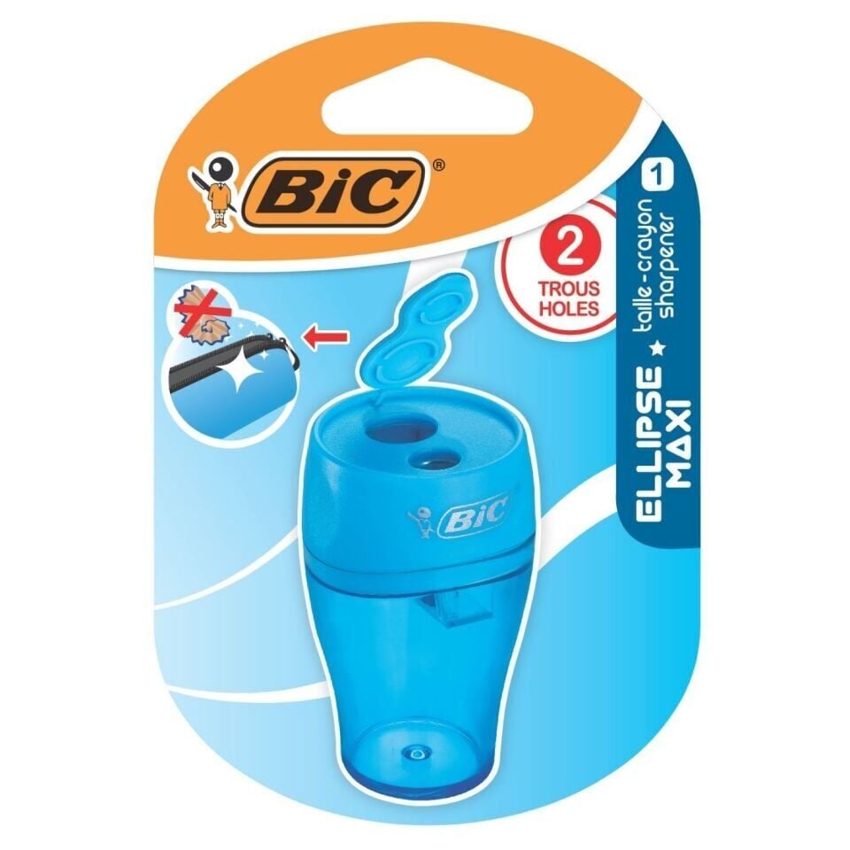 BIC Maxi Ellipse Kapaklı İkili Kalemtıraş Mavi