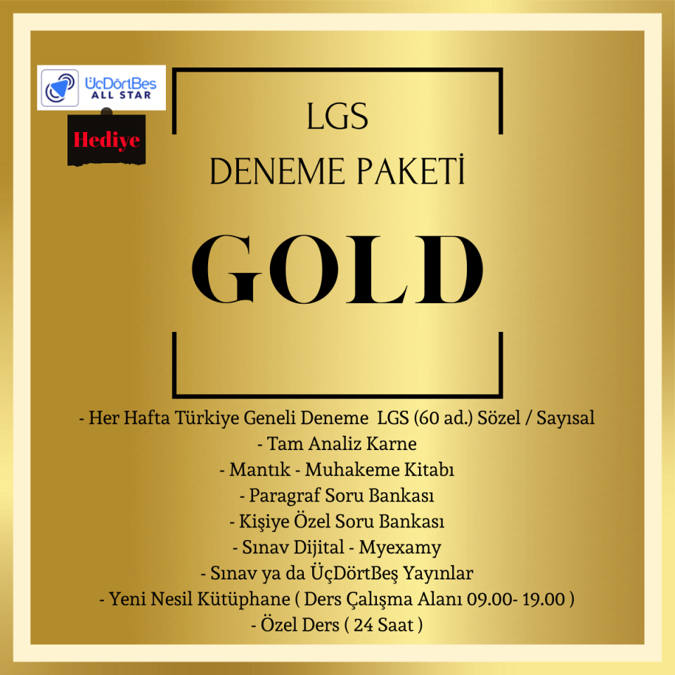 Gold LGS Deneme Paketi