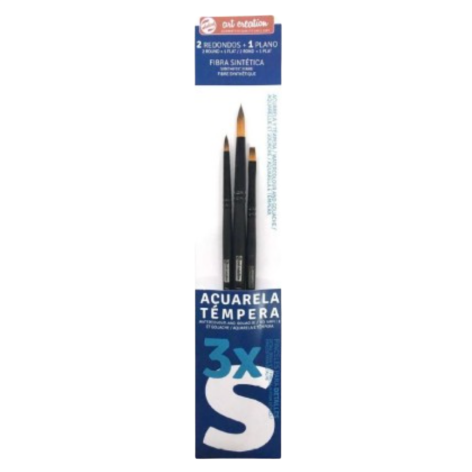 Talens Art Creatıon 3'Lü Suluboya Fırça Seti (Küçük) - S