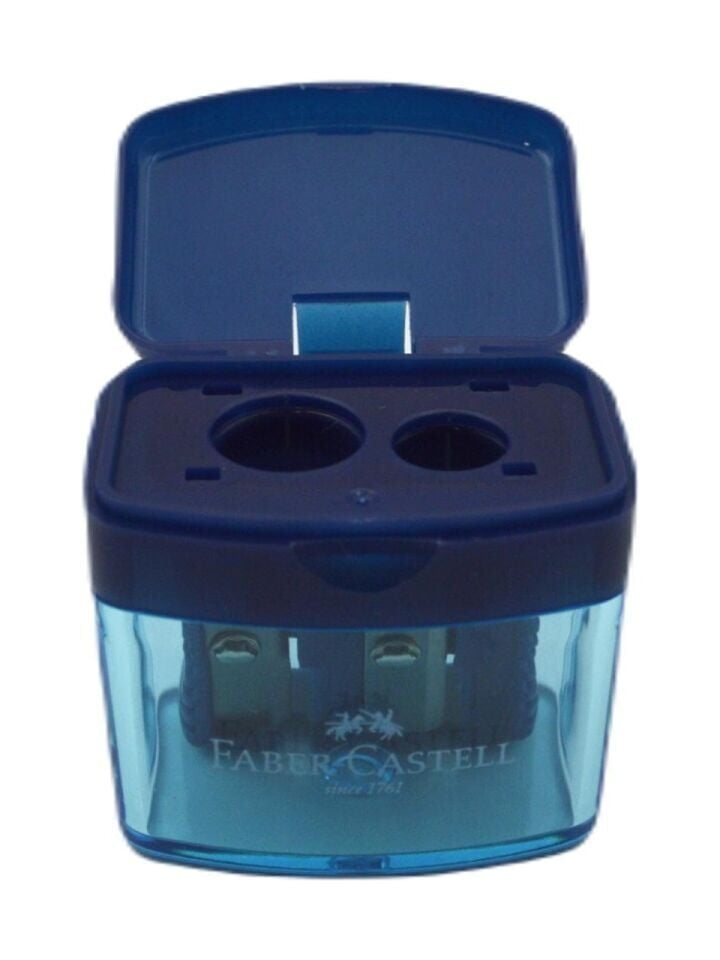 Faber Castell Minibox Duo Kalemtıras Trendy Mavi