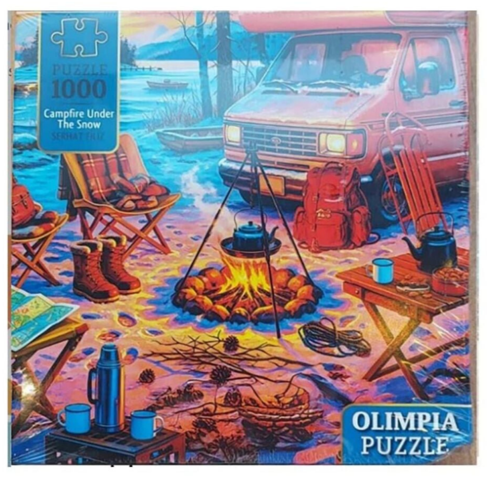 Onur 15013 Puzzle 1000 Parça Olimpia Campfire Under The Snow