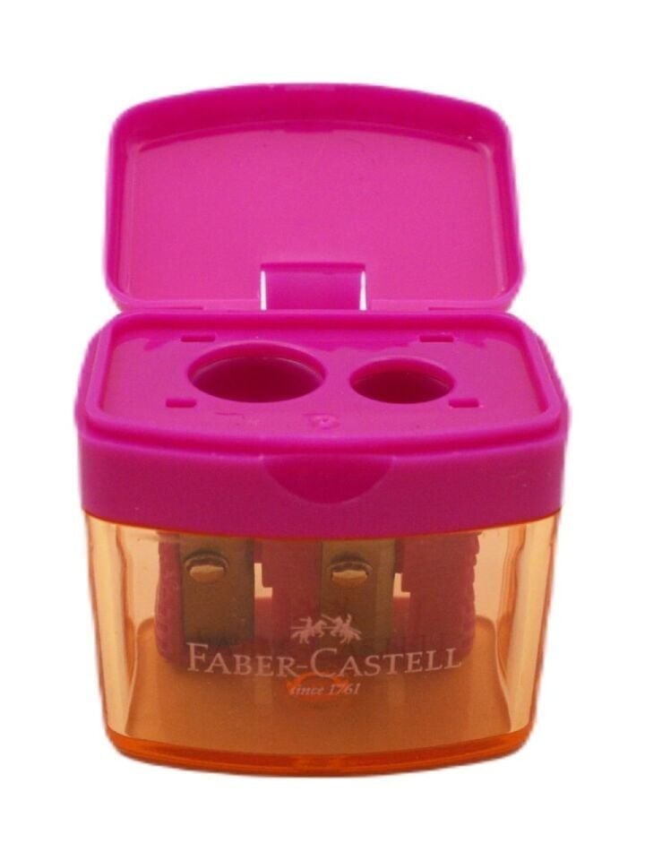 Faber Castell Minibox Duo Kalemtıras Trendy Pembe
