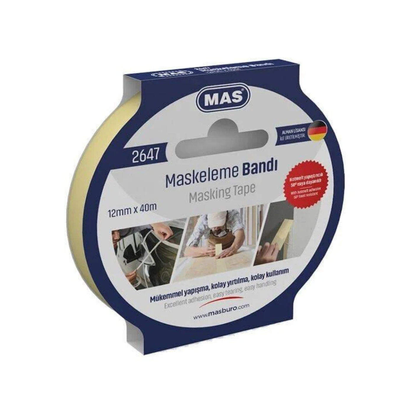 Mas 2647 Maskeleme Bandı 12 mm 40 Metre