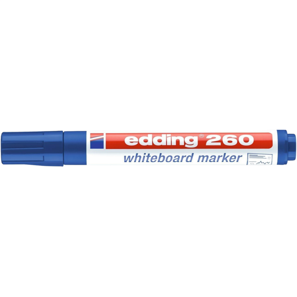 Edding Tahta Kalemi 260 Yuvarlak Uç 1,5-3 mm 10'lu Mavi