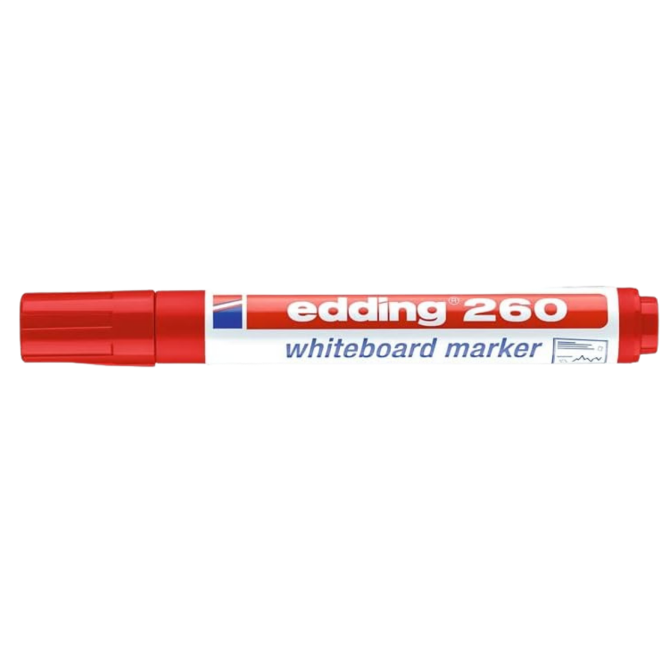 Edding Tahta Kalemi 260 Yuvarlak Uç 1,5-3 mm 10'lu Kırmızı