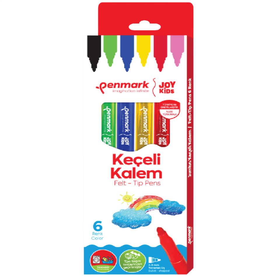 Penmark Süper Yıkanabilir Keçeli Kalem 6'lı HS 705-6