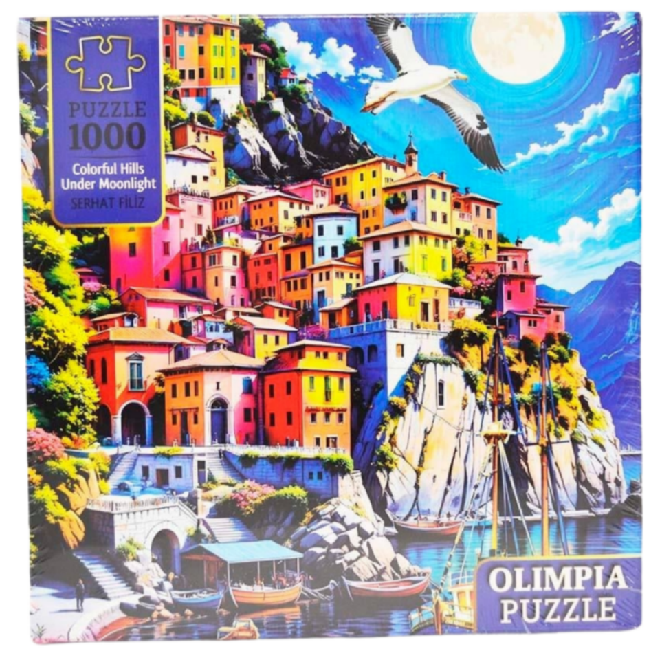 Onur  15011  Puzzle  1000  Prç Olimpia  Colorful  Hills  Under Moonlight