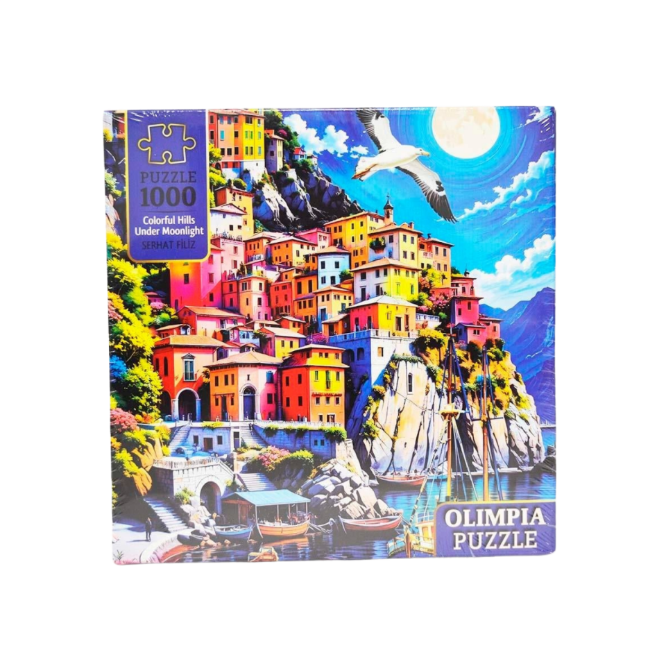 Onur  15011  Puzzle  1000  Prç Olimpia  Colorful  Hills  Under Moonlight