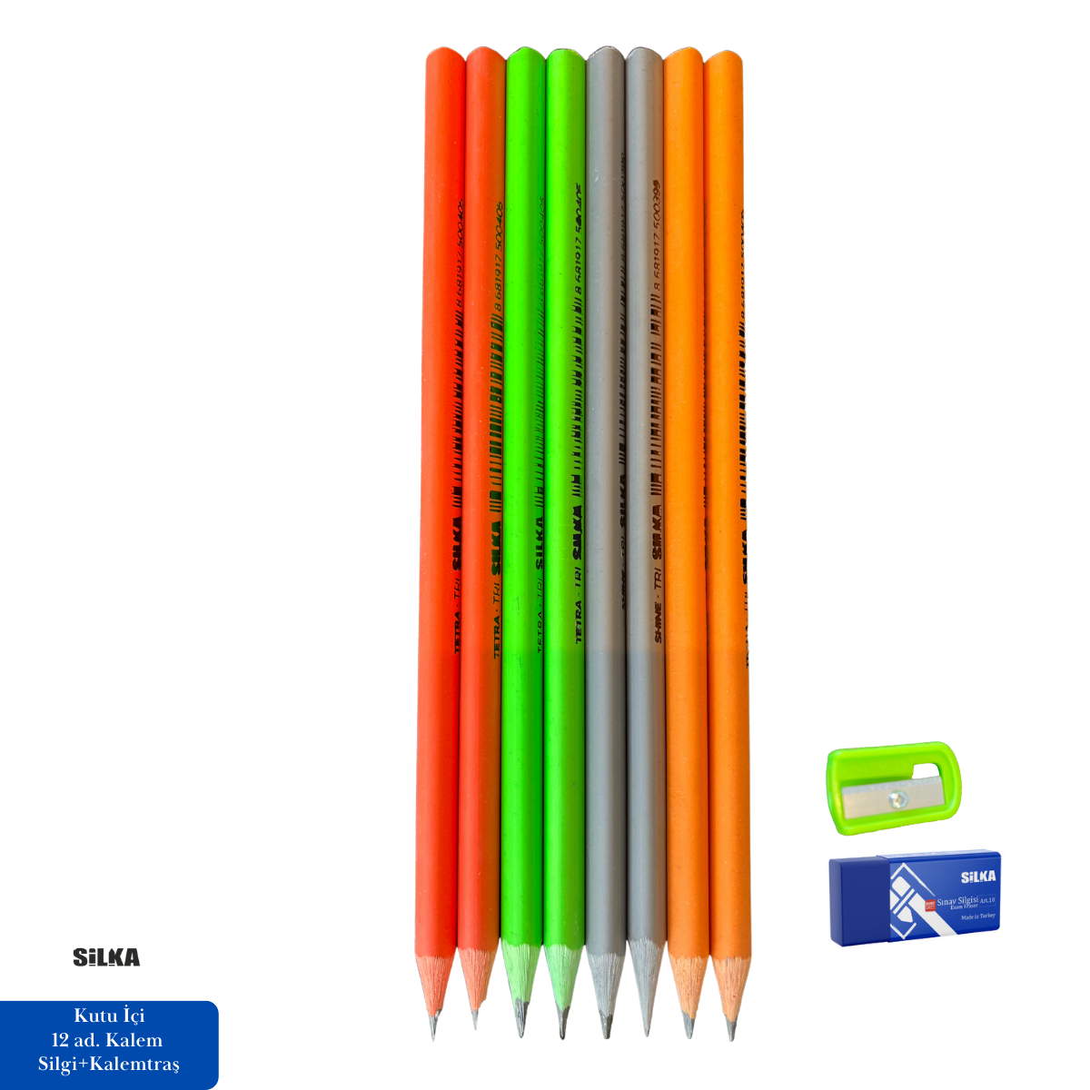 Art.K06  Silka Kaly Pastel Üçgen Kurşun Kalem Seti