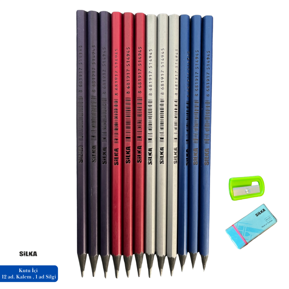 Art.1494 Silka Hex Dark Metalik Kurşun Kalem