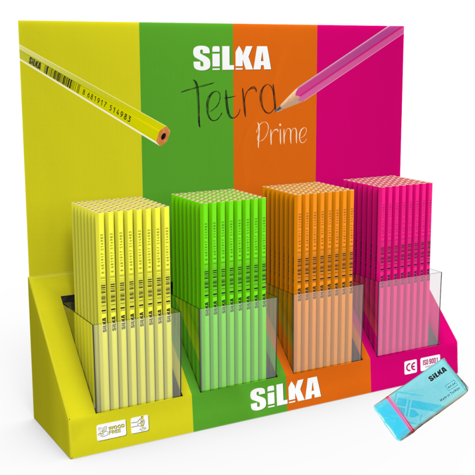 Silka 1498ST Hex Prıme Neon Kurşun Kalem 12'li
