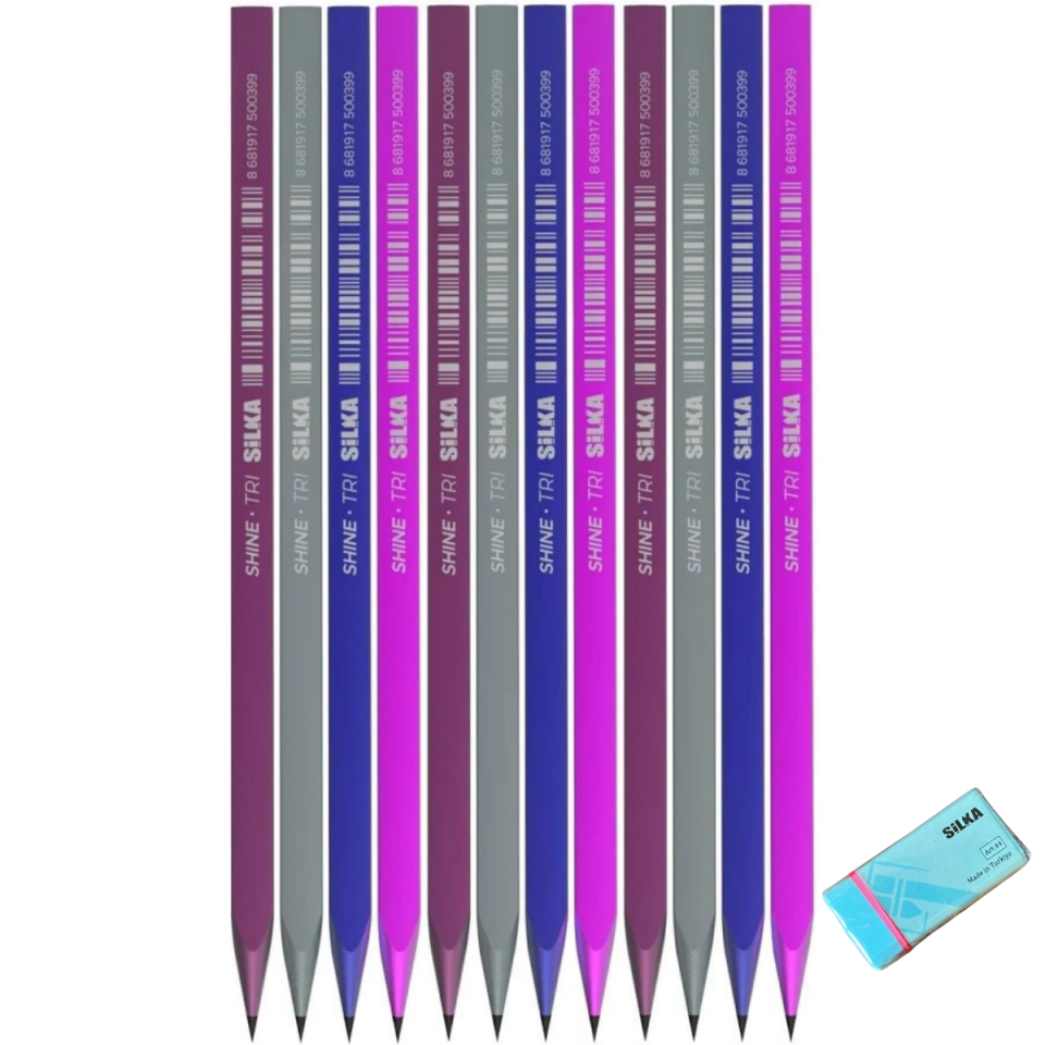 Art.39 Silka Shıny Metalik Kurşun Kalem 12'li