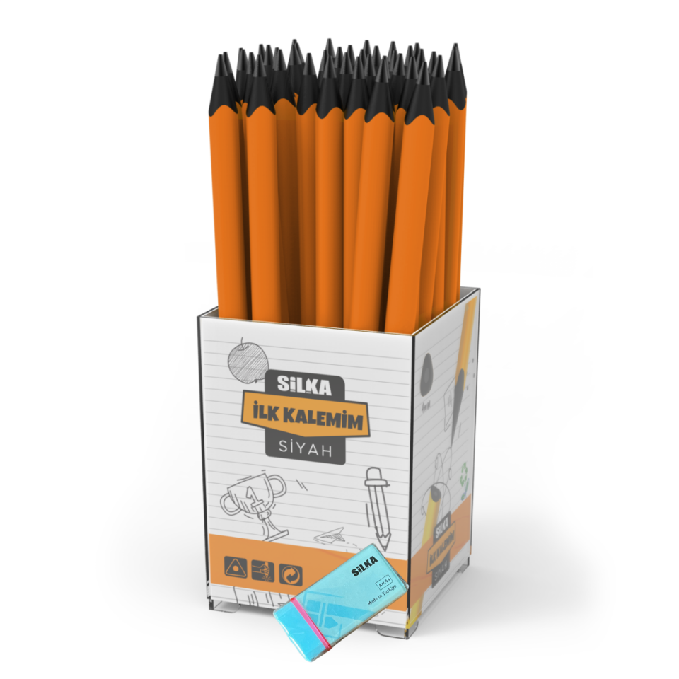 Art.75 Silka Trı Dark Jumbo Turuncu İlk Kurşun Kalemim 6 Adet