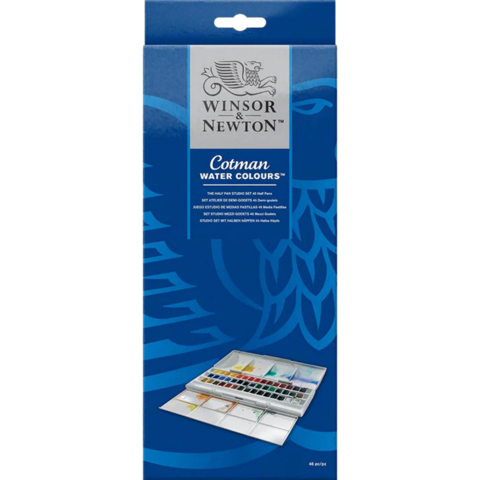 Winsor & Newton Cotman Sulu Boya Seti Studio Set (45 x Yarım Tablet)