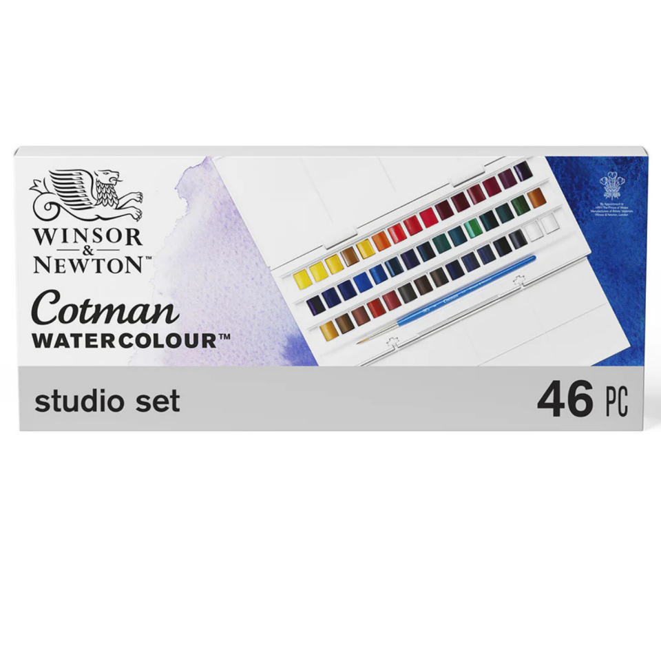 Winsor & Newton Cotman Sulu Boya Seti Studio Set (45 x Yarım Tablet)