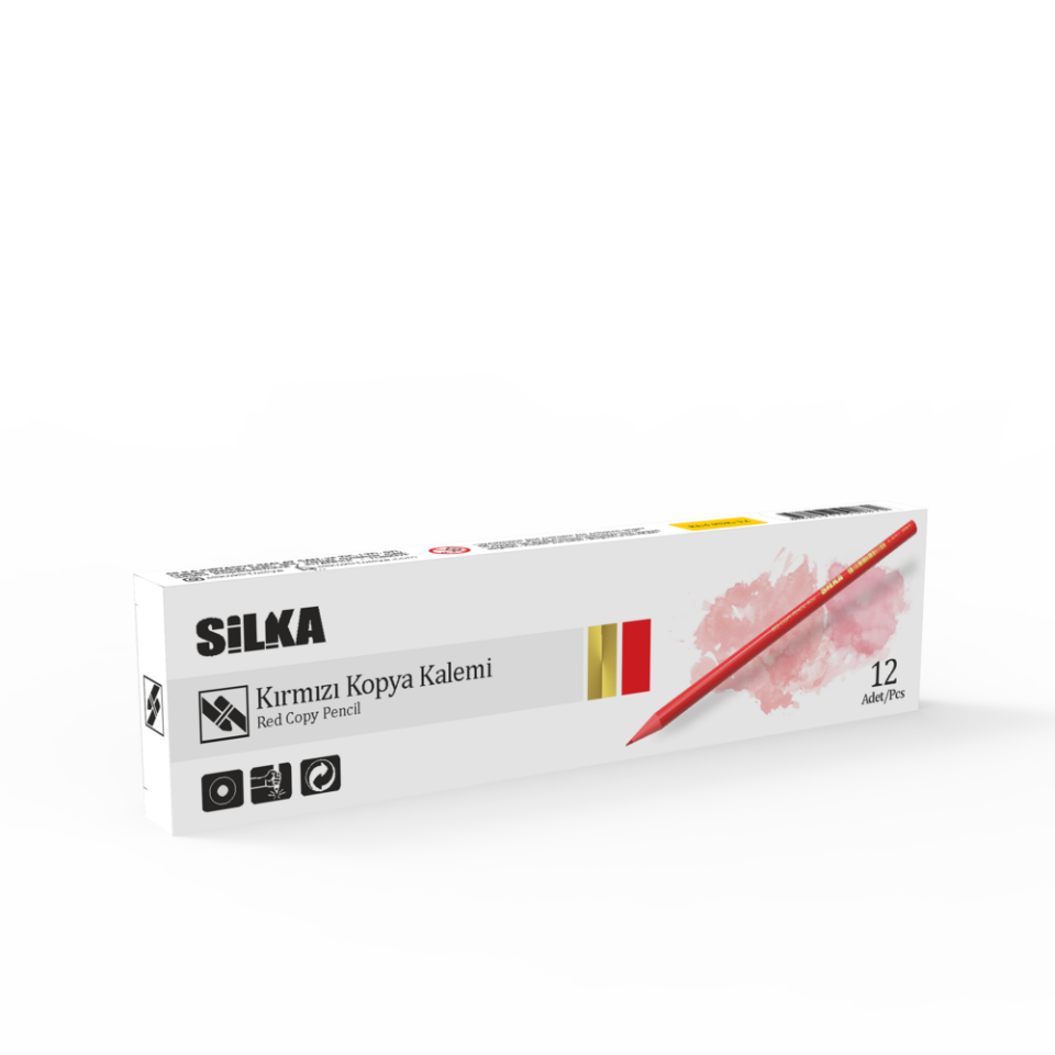 Silka Rou shiny Kırmızı Kopya Kalemi 12'li Kutu