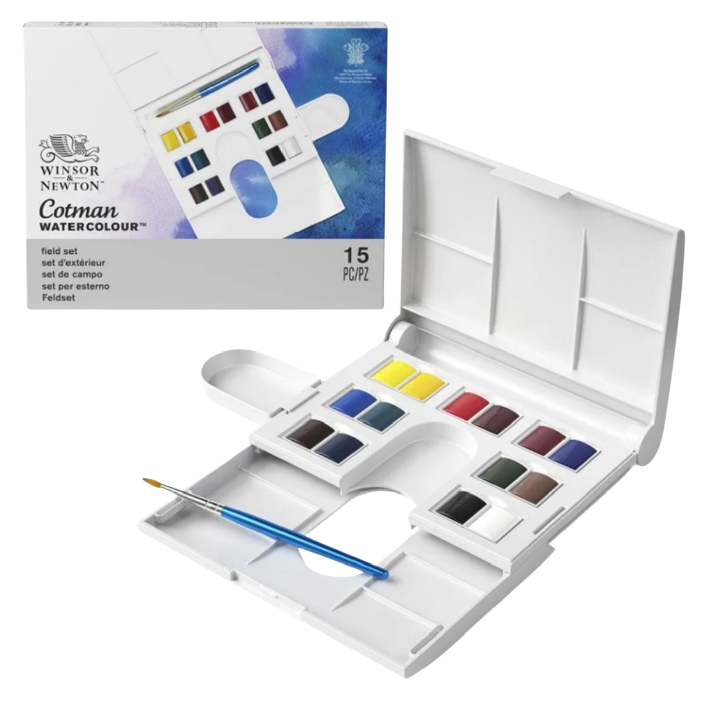 Winsor&Newton Cotman Compact Set 14'lü Yarım Tablet Sulu Boya Seti