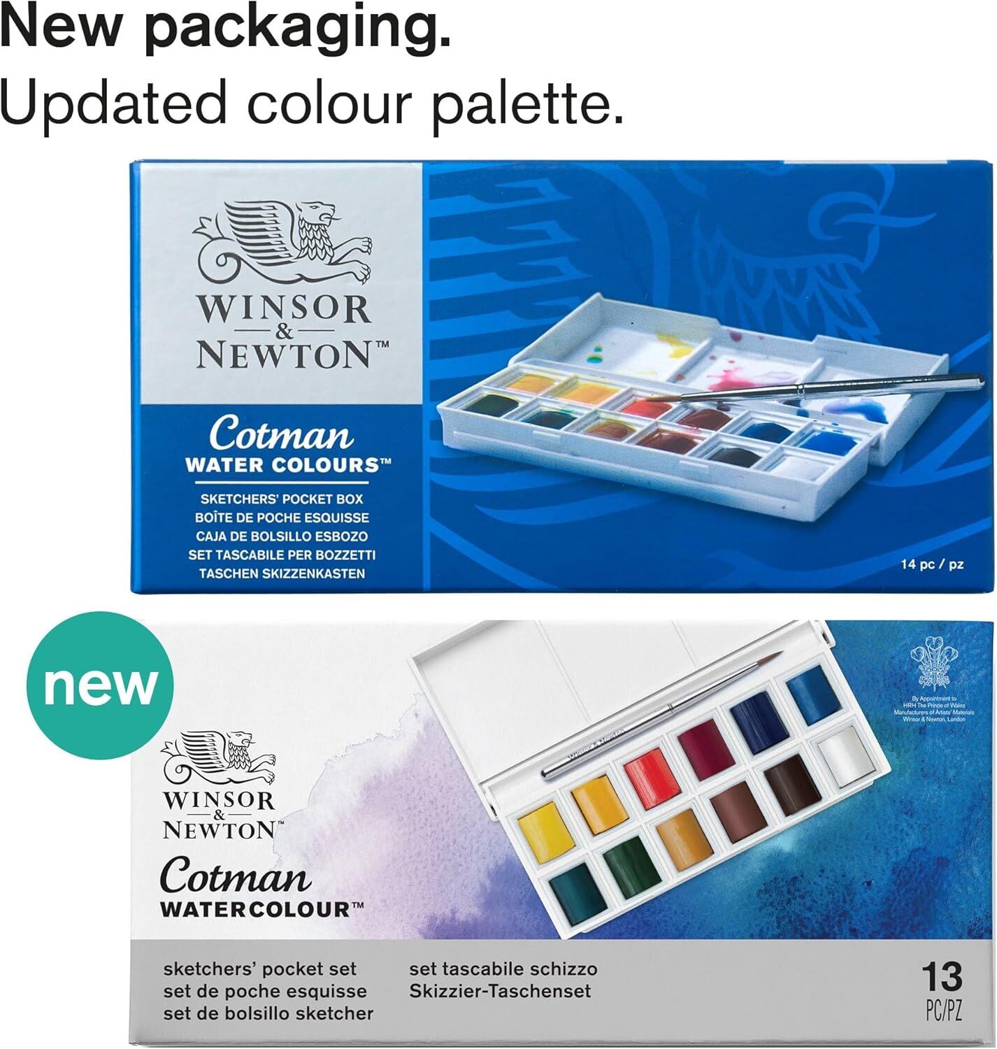 Winsor&Newton Cotman Sketchers Pocket Box 12 x Yarım Tablet Sulu Boya Seti