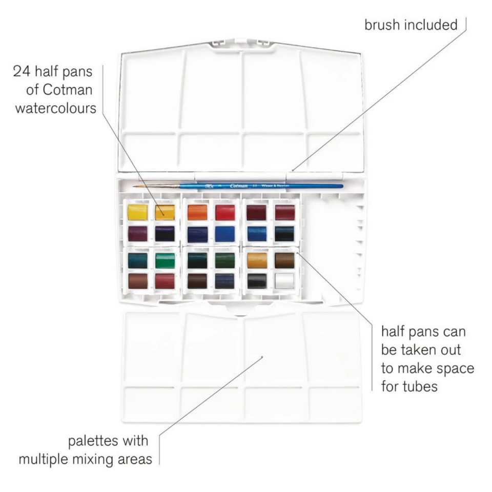Winsor&Newton Cotman Wc H/Plus 24 Tablet Sulu Boya Seti 390376