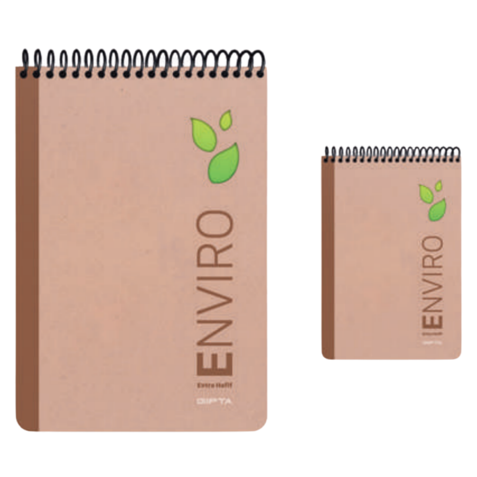 Gıpta 2346 Envıro Spiralli  Kraft Sert Kapak Bloknot A4 100 Yaprak Kareli