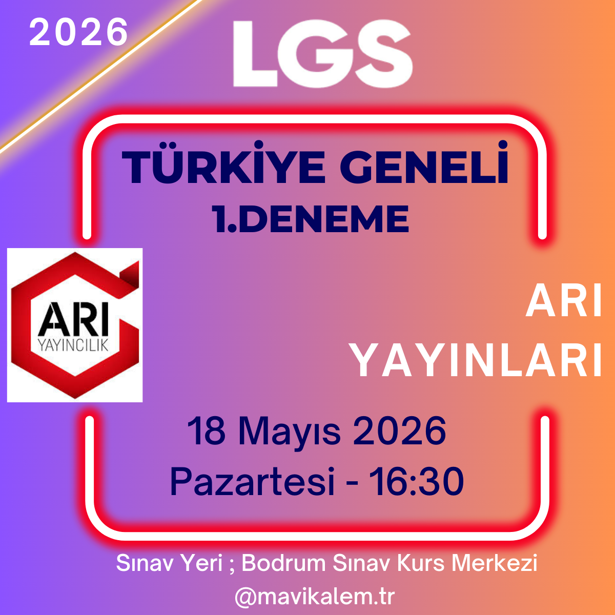 Arı Yayınları Türkiye Geneli 1.Deneme