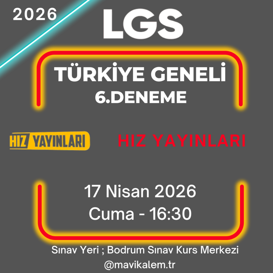 Hız Yayınları Türkiye Geneli 6.Deneme