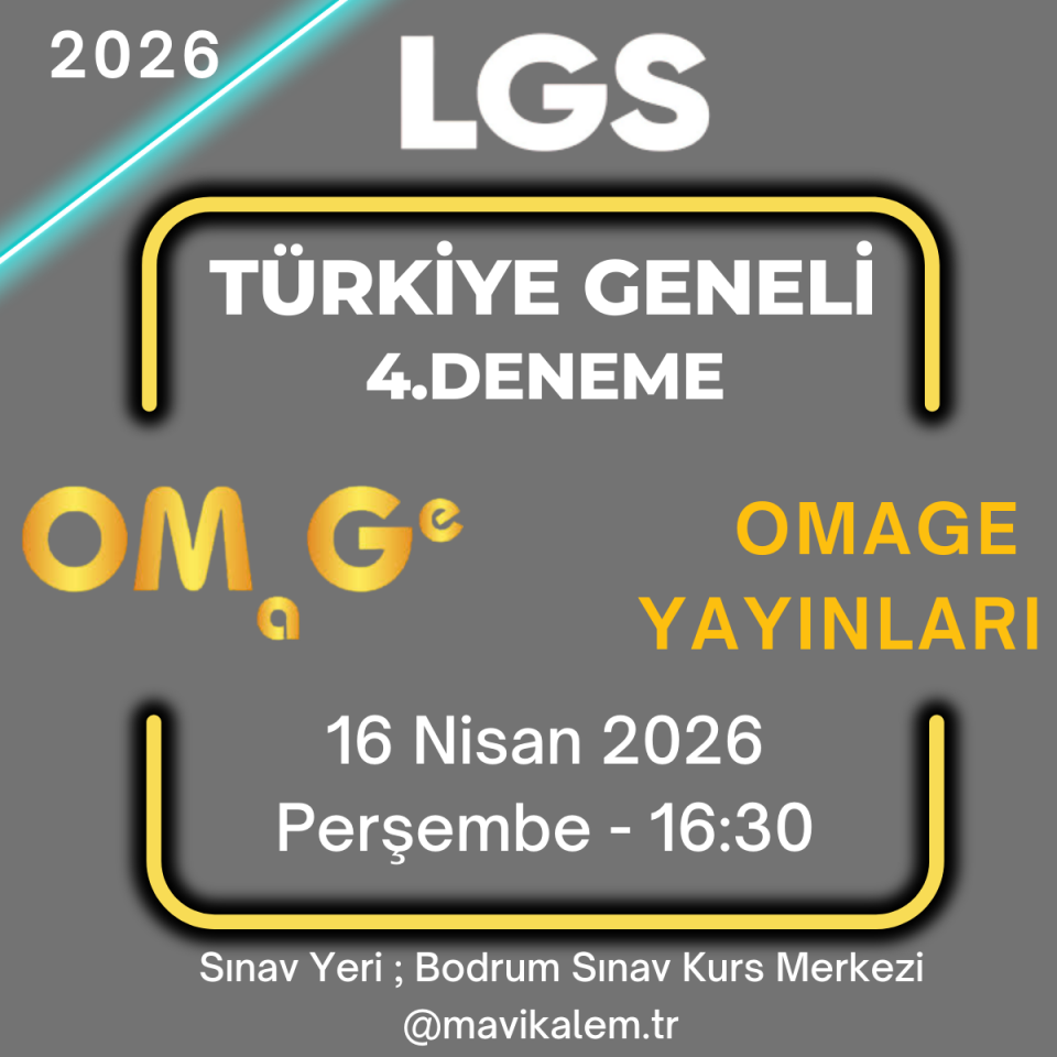 Omage  Yayınları Türkiye Geneli 4.Deneme