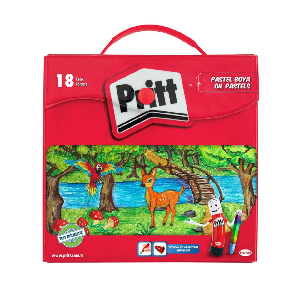 Prıtt 1048063 Pastel Boya Çantalı 18'li