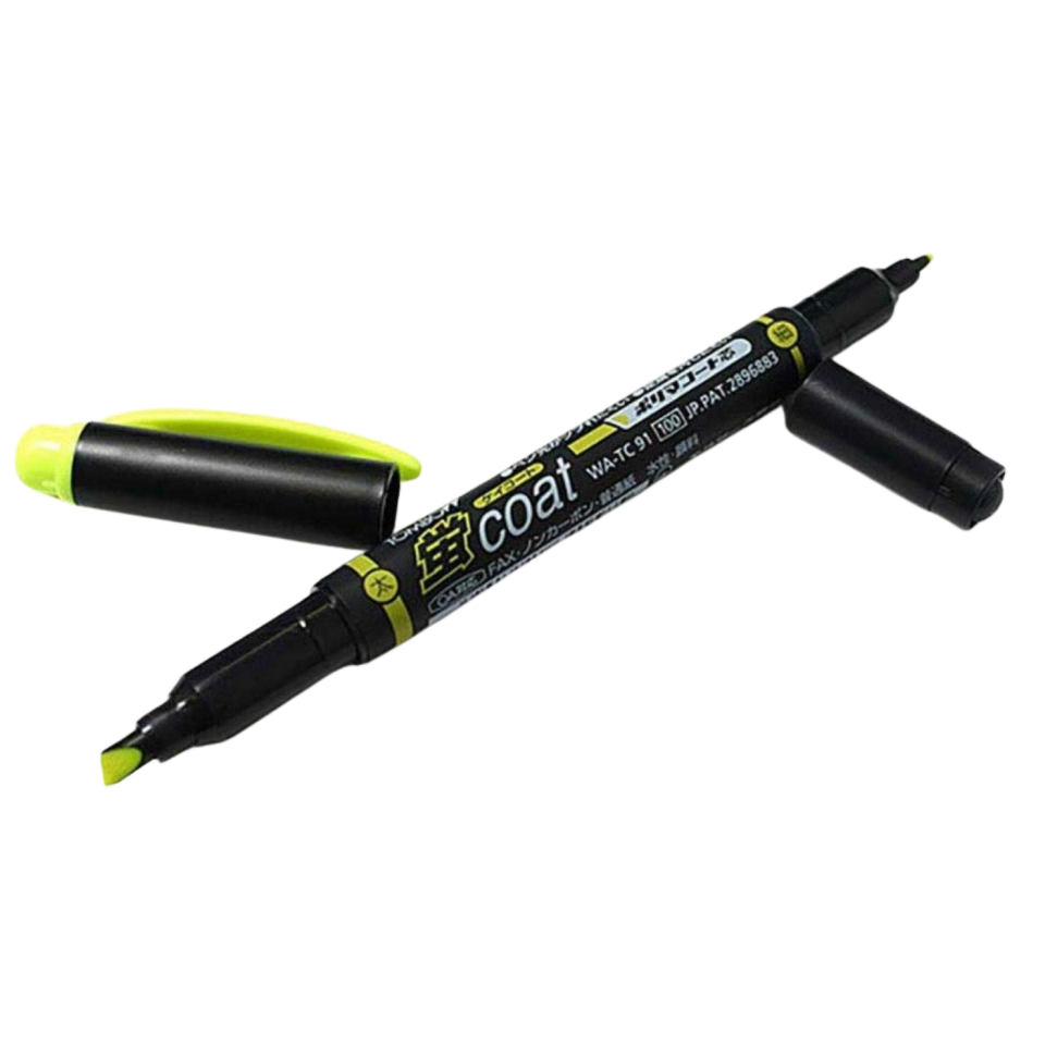 Tombow Kei-Coat Çift Uçlu Fosforlu Kalem Sarı