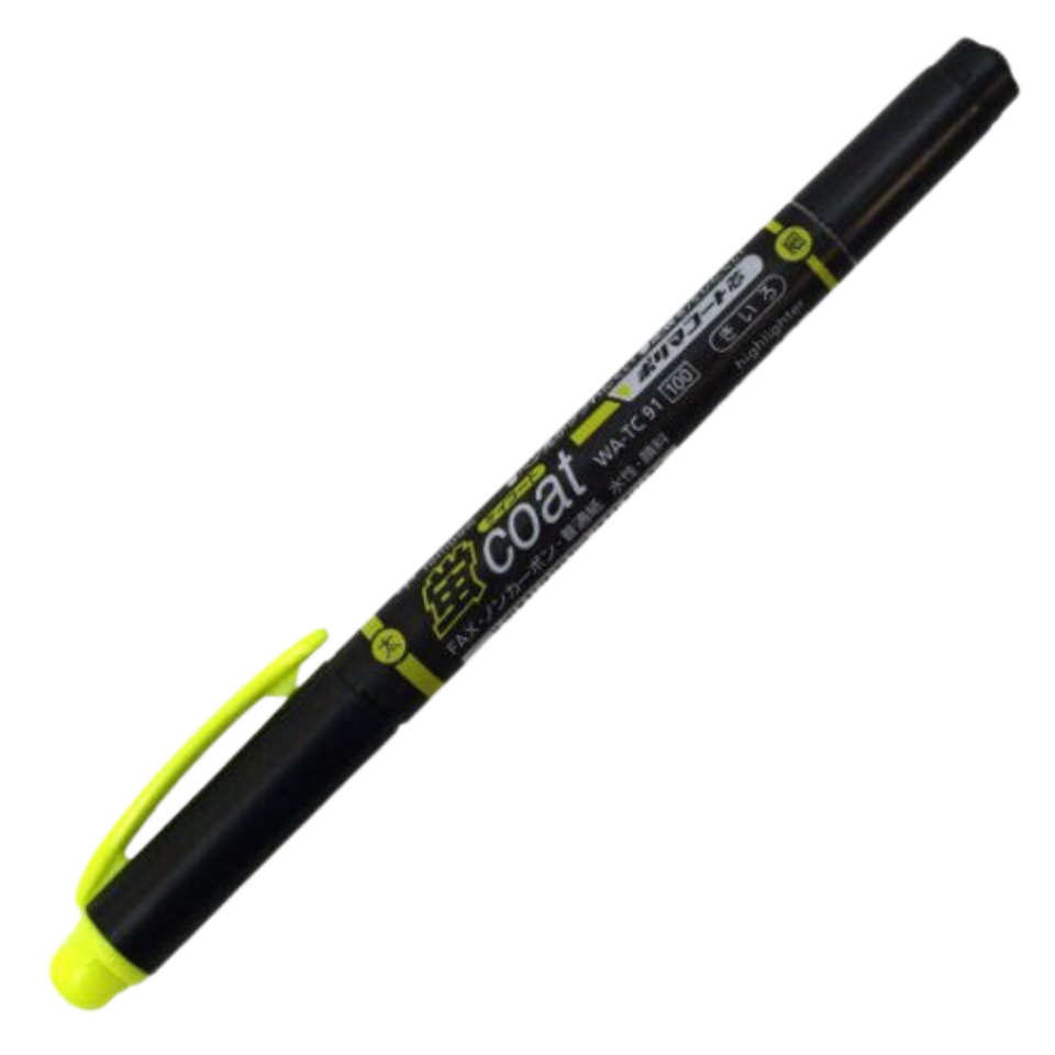 Tombow Kei-Coat Çift Uçlu Fosforlu Kalem Sarı