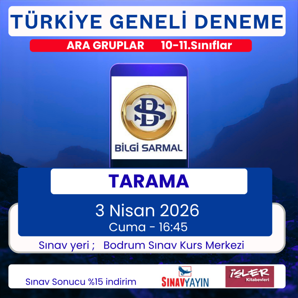 Bilgi Sarmal Yayınları Deneme Sınavı 10-11. Sınıflar