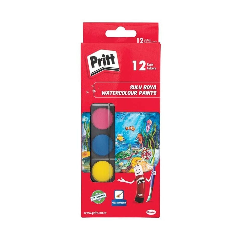 Prıtt 1047948 Sulu Boya 12Lı Buyuk Tablet