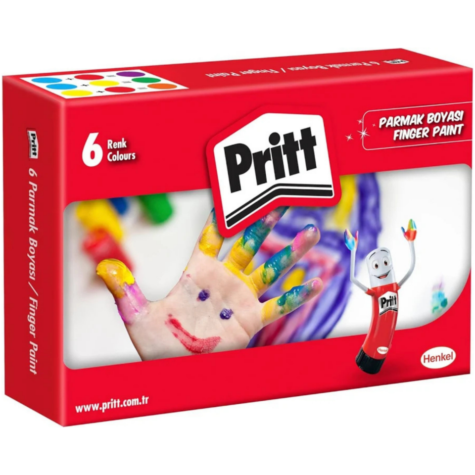 Pritt 1221355 Parmak Boyası 6 Renk 30ml