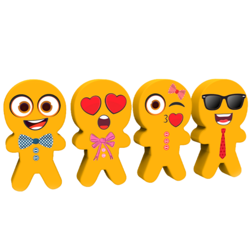 Silka 57 Funny Face Oyuncak Silgi 4'lü