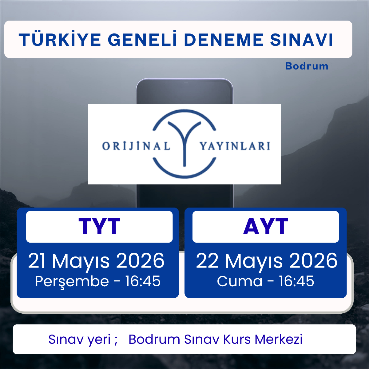 Orijinal  Yayınları  Deneme Sınavı TYT - AYT / 2