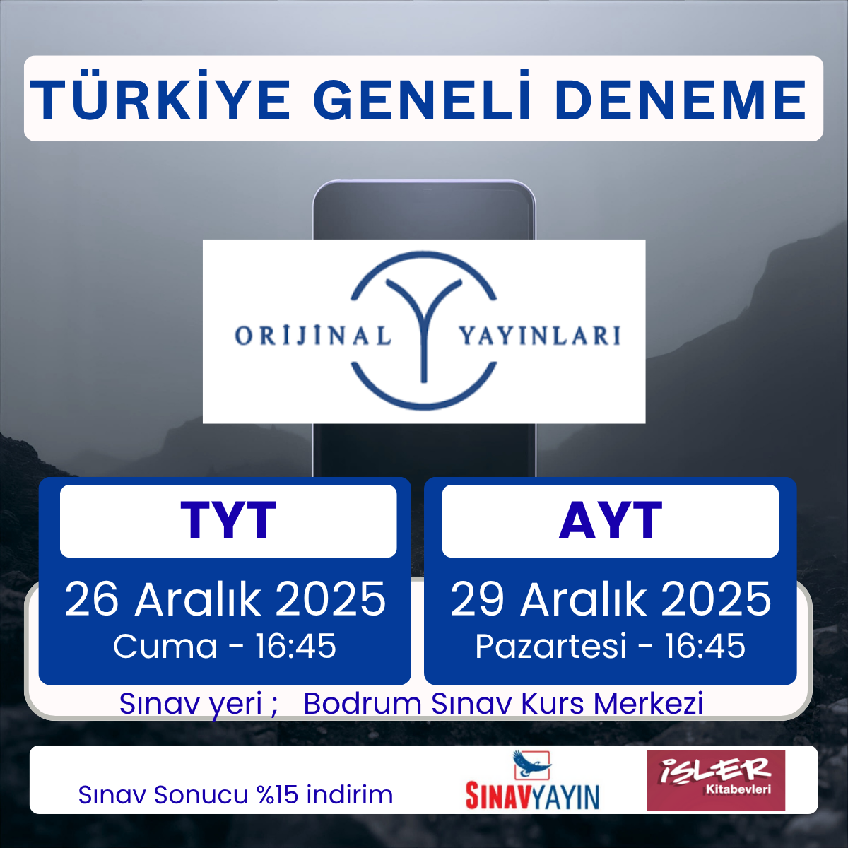 Orijinal  Yayınları  Deneme Sınavı TYT - AYT / 1