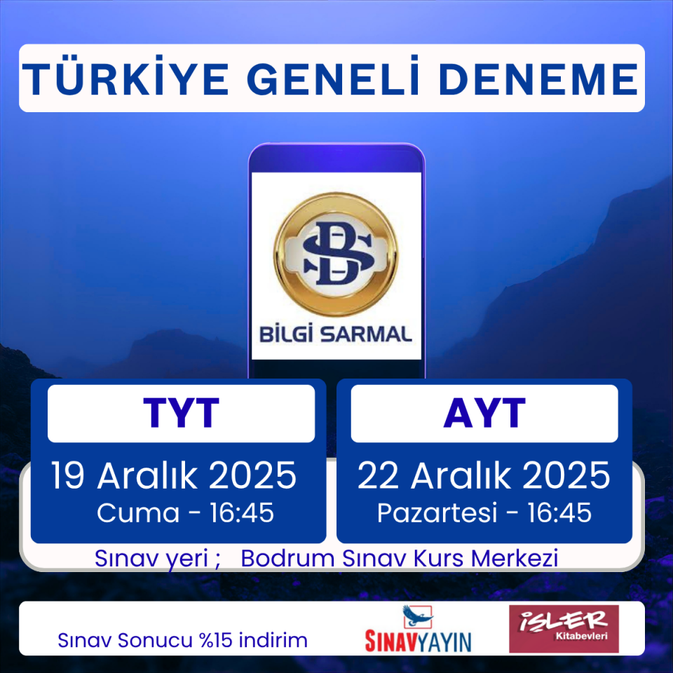 Bilgi Sarmal Yayınları  Deneme Sınavı TYT-AYT-2