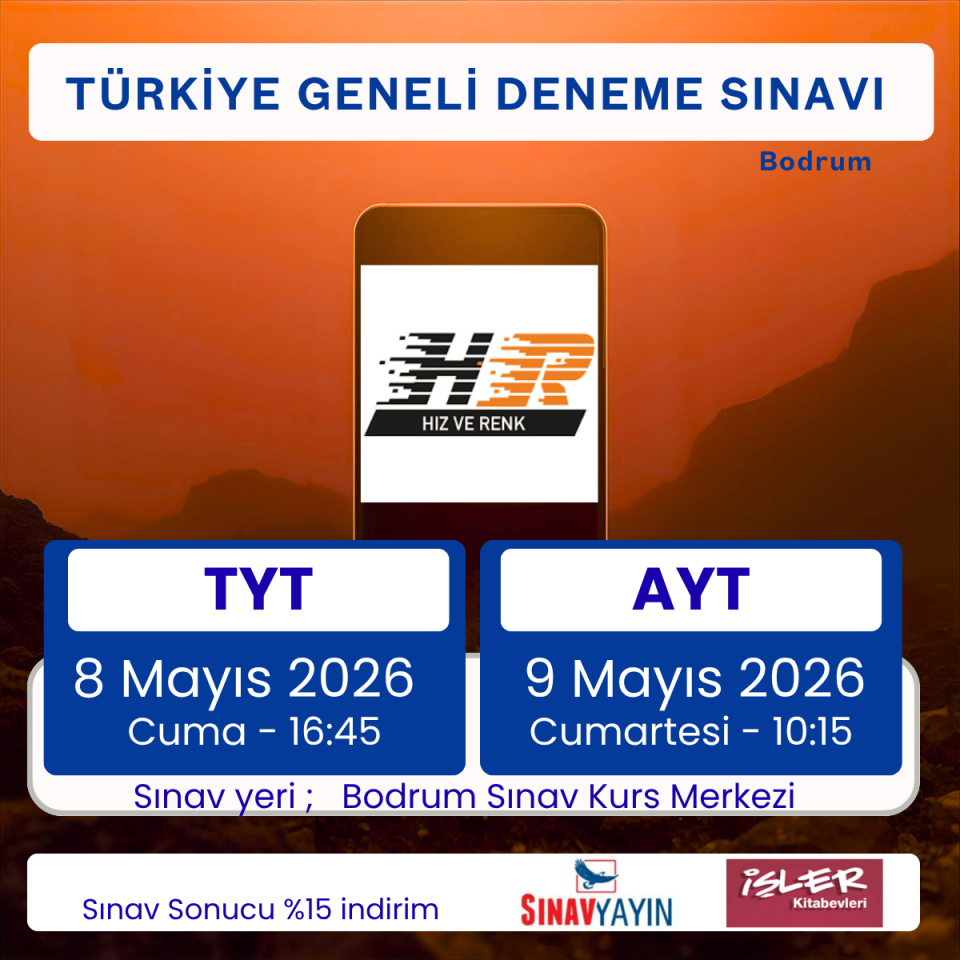 Hız ve Renk Yayınları  Deneme Sınavı TYT - AYT / 2