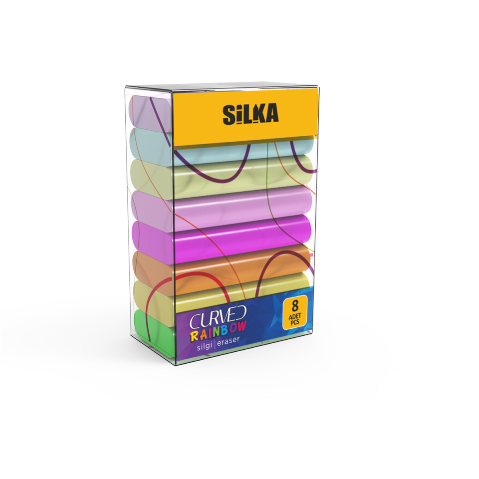 Silka 51 Curved Rainbow Silgi 8'li