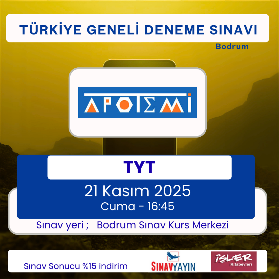 Apotemi Yayınları  Deneme Sınavı TYT-1