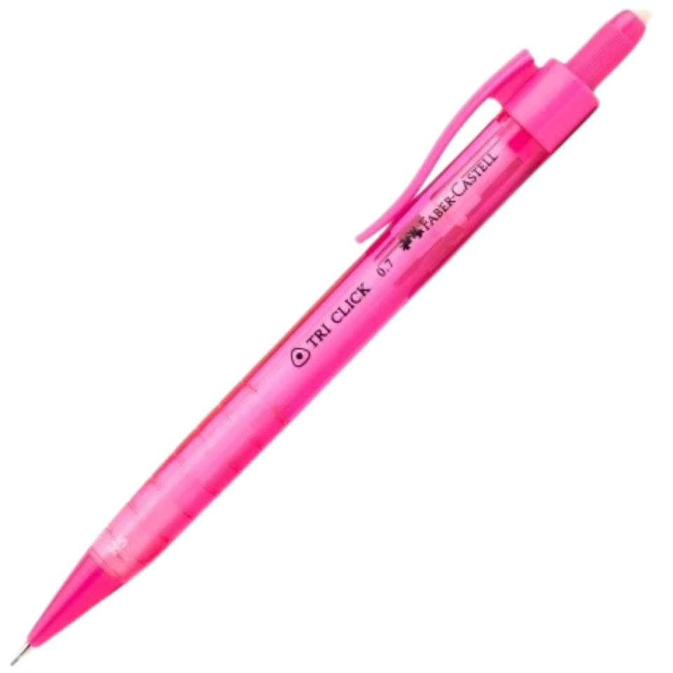 Faber Castell Tri Click Versatil Kalem 0.7 mm Pembe