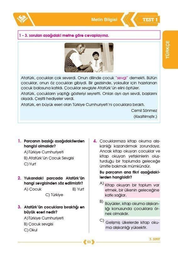 Sınav Yayınları 3. Sınıf Tüm Dersler Konu Anlatımlı