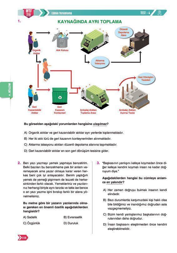 Sınav Yayınları 7. Sınıf Türkçe Soru Bankası