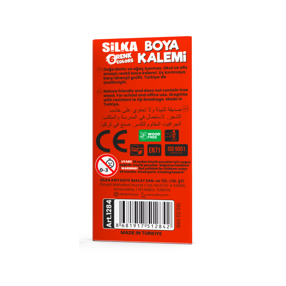 Silka 1284 Hex Shiny Kısa Kuru Boya 6 Renk