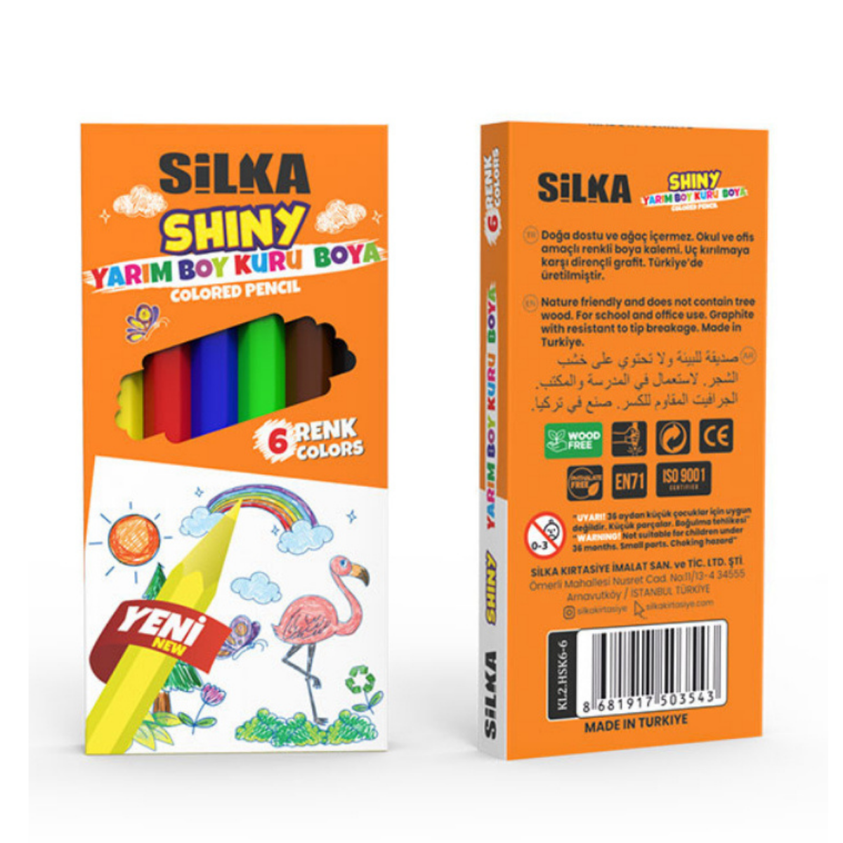 Art.354 Silka 6 Lı Hex Shıny Kısa Kuru Boya