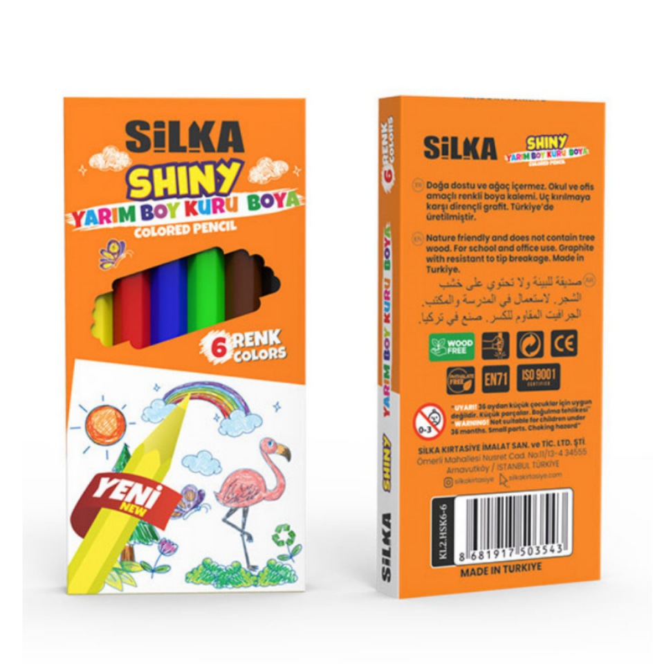 Art.354 Silka 6 Lı Hex Shıny Kısa Kuru Boya