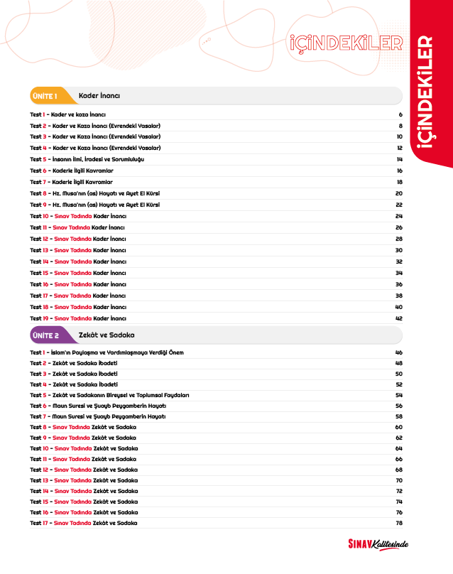 Sınav Kalitesinde LGS Din Kültürü ve Ahlak Bilgisi Soru Bankası Sınav Yayınları